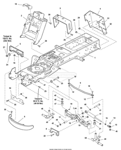 Frame Group - Power Steering Diagram and Parts List for 107250070 (2691088-00)(2012) Briggs and Stratton Lawn Tractor